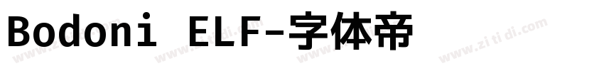 Bodoni ELF字体转换